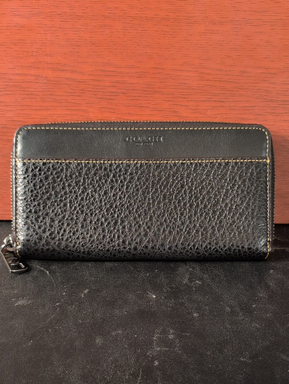 Men's Coach Accordion Long Wallet